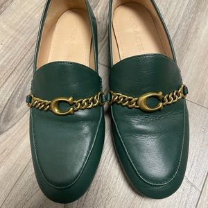 Coach Dark Green Loafers 7